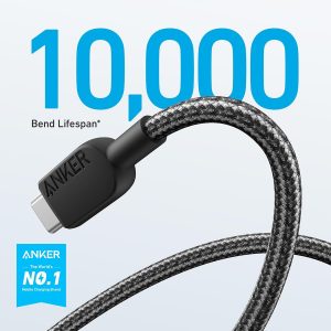 Anker USB A to USB C Cable, Charger Cord (2 Pack, 3FT), for iPhone 17 Series,Samsung Galaxy Note 10/S10+ S10, LG V30 (Black)