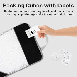 Compression Packing Cubes for Travel 6 Set Expandable Packing Organizers Durable Luggage Bags Organizers for Suitcases Travel Accessories (Black)