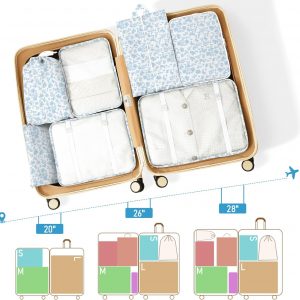 Packing Cubes for Travel – 8 Set Luggage Organizer Bags for Family, Mesh Breathable Packing Cubes for Suitcases Durable Travel Essentials Bags Set