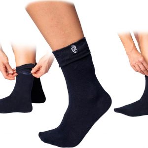 Wallet Sleeve Wallet Socks – Anti Pickpockets Crew Socks for Women and Men w/Genius Hidden Zipper Pockets for Travel, Running