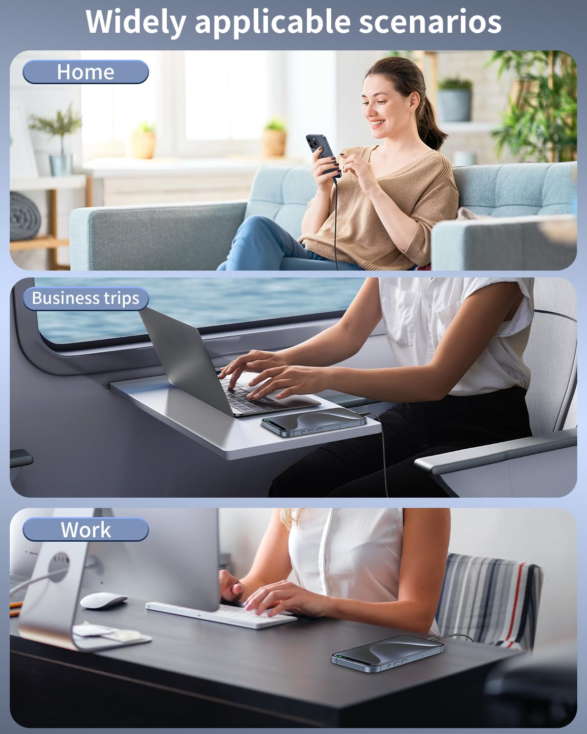 USB C to USB C Cable, 5Pack 6FT 60W(3.1A) Nylon Braided USB C Charger Cable for for iPhone 17/ iPhone 16/16 Plus/16 Pro Max/15/15 Plus/15 Pro Max, MacBook Pro, iPad Pro Air,Samsung S24/S24 Ultra/S23 - Image 7