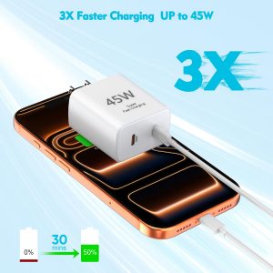 45W Apple USB C Charger Fast Charging for iPhone 17/16/15, 2Pack 6FT USB C to C Cable Cord Quick iPhone Charger Block for Apple 17/17 Pro/17 Pro Max/Air/16/16 Pro/16 Pro Max/16 Plus/15/15 Pro Max/iPad