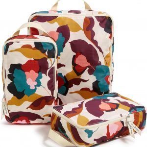 Compression Packing Cube 3-Piece Set, Immersed Blooms Jewel, One Size