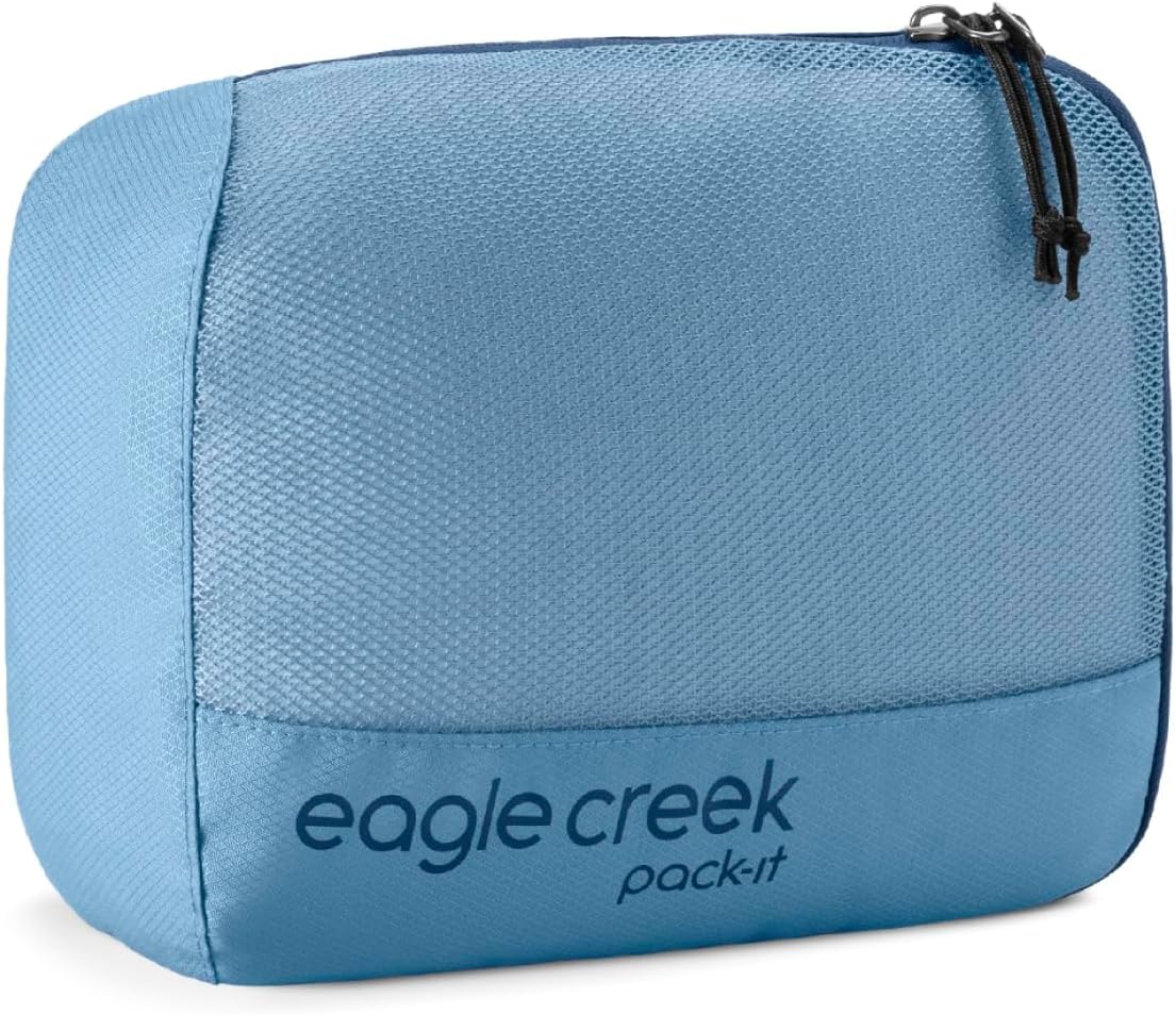 Eagle Creek Pack-It Reveal Cube - Lightweight Packing Cubes for Optimizing Luggage Space - Easy to Carry - Mesh Fabric - Water-Resistant - Easy Grab Zipper - Small - Blue Dawn - Image 4
