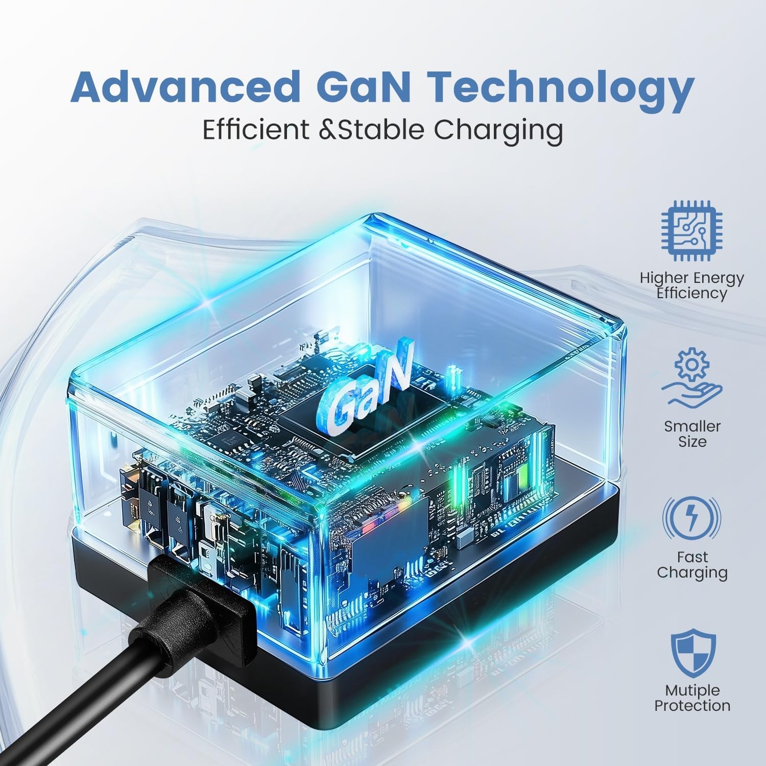 RasTech for Raspberry Pi 5 GaN PD 27W Power Supply 5.1V 5A USB-C Pi 5 Power Adapter for Raspberry Pi 5 16GB/8GB/4GB/2GB - Image 3