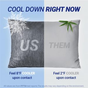 Fittia Cooling Pillow Cases for Hot Sleepers, 2 Pack Standard Size, Breathable Cooling Pillow Covers with Hidden Zipper, Both Sides Q-Max>0.45, Ideal for Night Sweats, Black