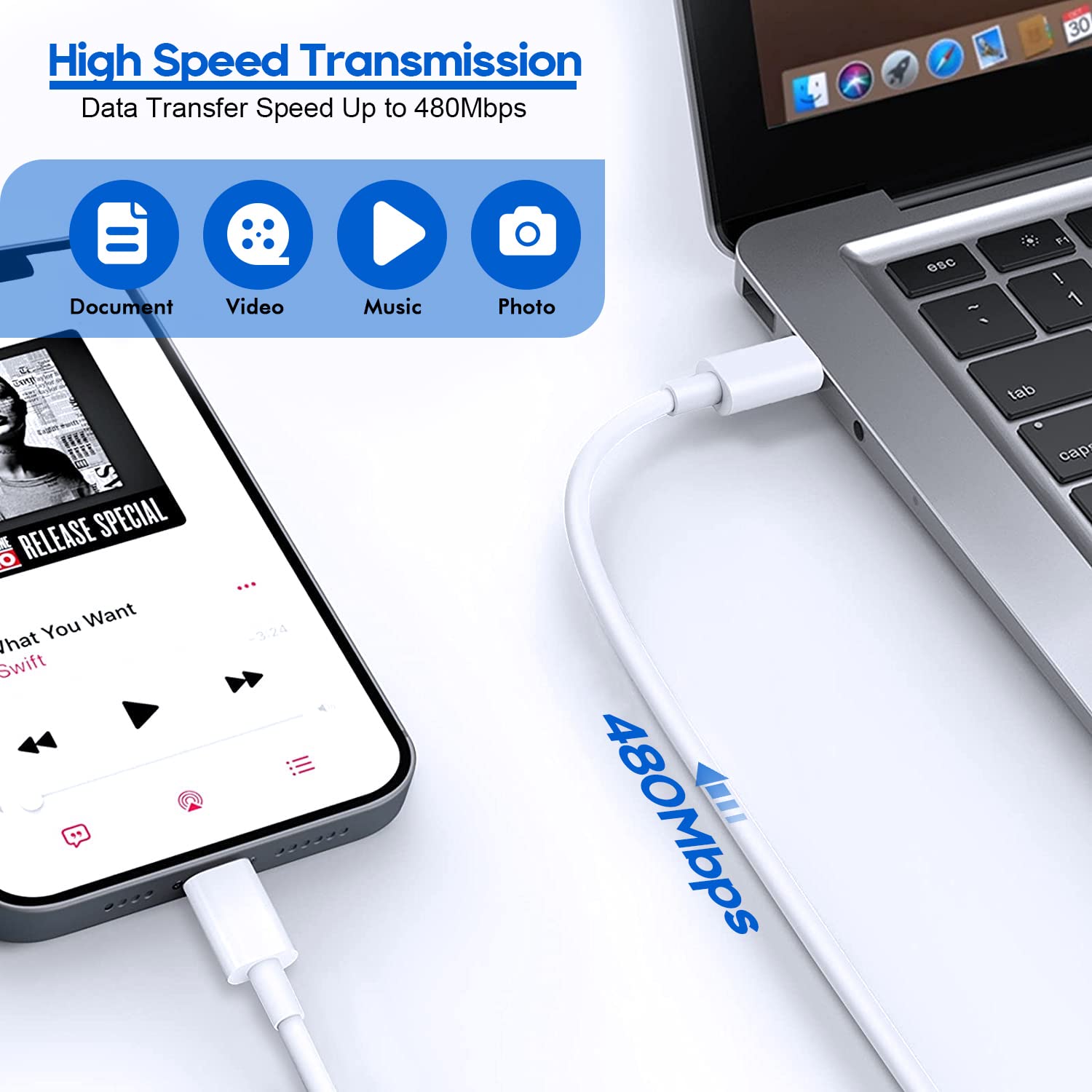 Fast iPhone Charger, iPhone Charger Fast Charging 2Pack Quick Chargers 6ft Long USB C to Lightning Cable Quick Charging Cord USB Charge Block Adapter for iPhone 14 Plus/14 ProMax/13 Mini 12/11/XS/iPad - Image 5