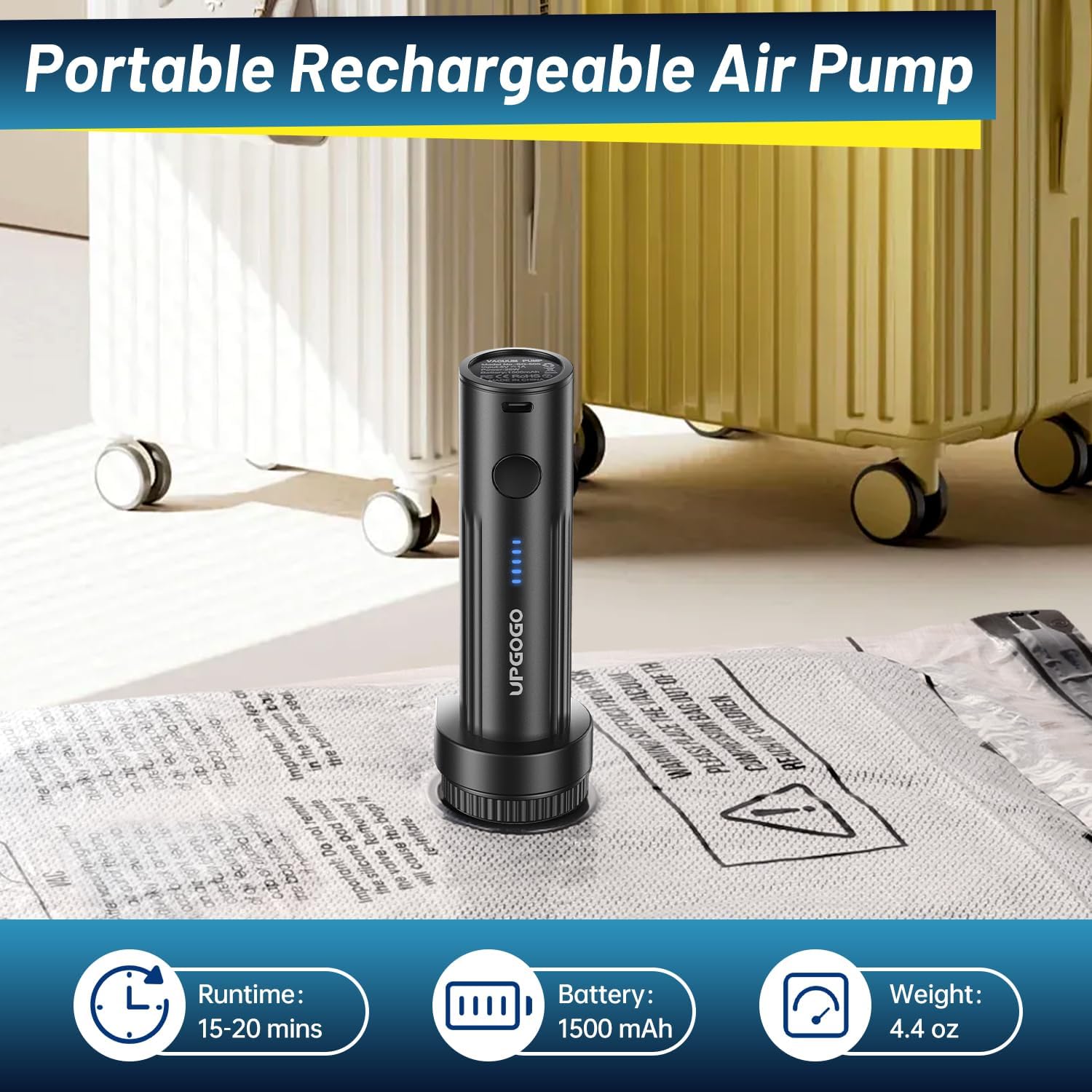 Combo 20 Pack Travel Vacuum Bags for Luggage with Portable Electric Pump,Vacuum Seal Bags for Clothing,Packing Cubes Compression,Cruise Ship and Travel Essentials - Image 3