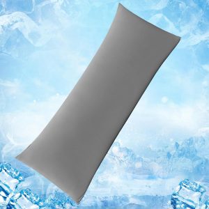 Avolare Cooling Body Pillow Pillowcase, Arc-Chill Q-max>0.5 Body Pillow Cover for Hair Skin and Hot Sleepers, Soft Silky 20″ x 54″ Summer Long Pillow Cover with Zipper 1 Pack – Grey