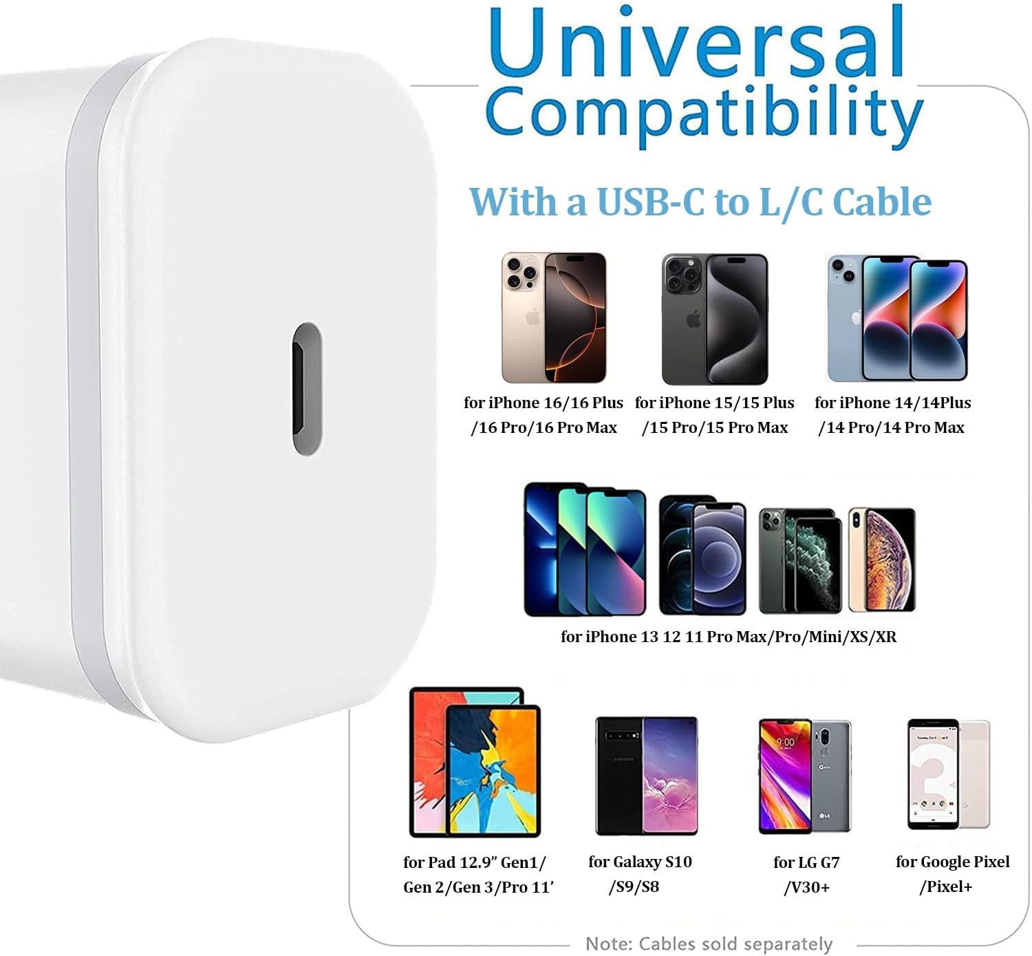 for iPhone 17 16 Charger, Fast Charging USB C Block 2-Pack 20W Type-C Phone Wall Plug Portable Power Adapter USBC Brick USB-C Box 15 14 13 12 11 Air Pro Max Plus XS X XR SE 8 7 6 Pad Mini - Image 5