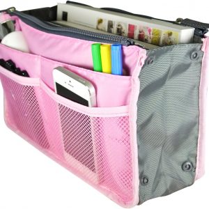 Wrapables® Unisex Bag Insert Organizer, Travel Bag Organizer (Pink)