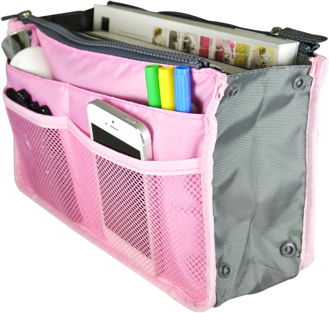 Wrapables® Unisex Bag Insert Organizer, Travel Bag Organizer (Pink) - Image 2