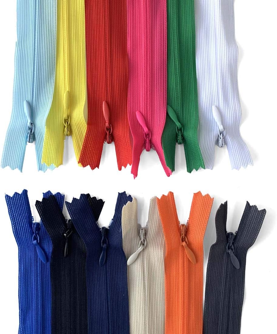 Yzsfirm 10 Pcs 24 Inch Real Silk Invisible Sewing Zipper Bulk,Beige Coil Closed Zippers for Tailor Sewing Crafts - Image 4