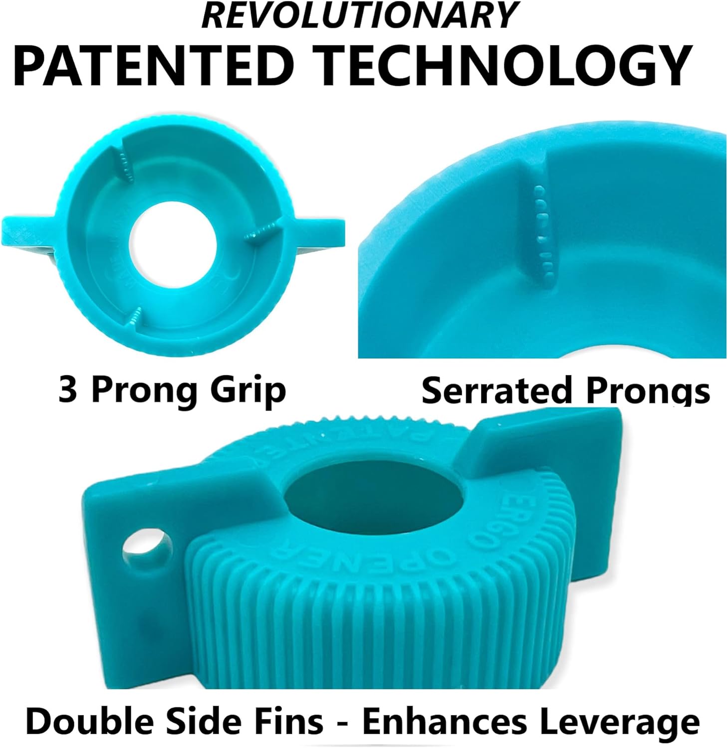 3-Pack WATER BOTTLE Opener ERGO OPENER | Arthritis Sufferers Elderly Seniors Weak Hands | Easy Twist-Off Plastic Bottle Opening Tool Travel On-Go | Carpal Tunnel | MADE in USA - Image 3