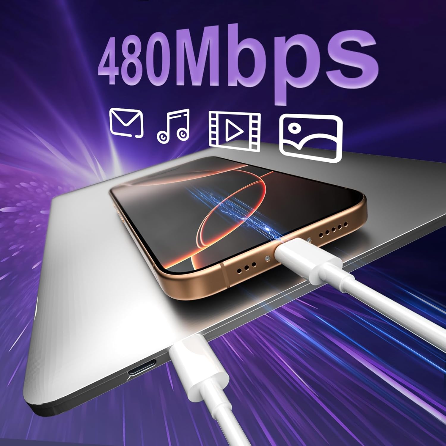 45W USB C Super Fast Charging,iPhone 17 Pro Max Fast Charger Block with 6ft 60W USB c to Type-c Cable for iPhone 17/17 Plus/17 Pro Max/16/16 Plus/16 Pro Max/15 Pro Max/iPad Pro/AirPods Max - Image 5