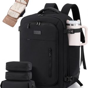 LOVEVOOK Travel Backpack for Women Men with Garment Bag, 40L Carry on Backpack as TSA Personal Item Flight Approved, Luggage Daypack Fits 17.3″ Laptop, Overnight Business Weekender Travel Essential