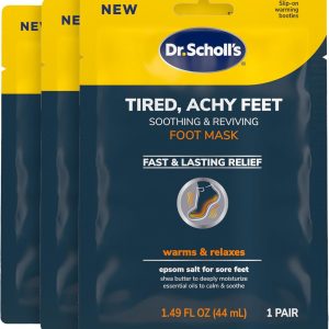 Dr. Scholl’s® Tired, Achy Feet Soothing & Reviving Foot Mask, 3 Pair, Warming Booties