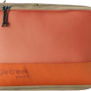 eagle creek Pack-It Reveal Compression Cube – Lightweight Compression Cube for Optimizing Luggage Space – Convenient Top Handle – Easy-Grab Zipper – Washable – Medium – Mandarin