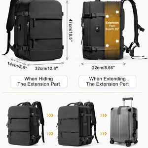 wepadre Vacuum Backpack Travel with Pump Travel Backpack with Vacuum System Expandable Vacpack Compression Backpacks for Travel Easy Vac Pack Carry on Luggage