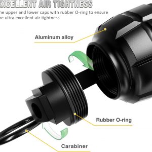 EDC Waterproof Container Pill Case/Holder/Cash Stash Keychain Fob with Key Ring, Emergency Accessory Organizer Bottle Matches Dry Box, Cool Gadget Gifts for Men Outdoor Survival Camping Travel