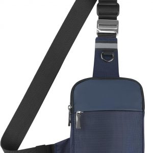 Mini Sling Bag for Women Men, Crossbody Bags Chest Bag Dual Pocket RFID Cell Phone Purse Travel Running Walking