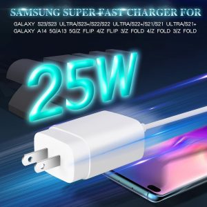 Samsung Super Fast Charger,Samsung Charger Fast Charging Block,2Pack 25WSamsung USB C Wall Charger,10FT Quick USBC Cable for SamsungGalaxy S25 Ultra/S24+/S23/S22+/S21/S20/A14/A54/Z Fold 6/5/Z Flip 6/5