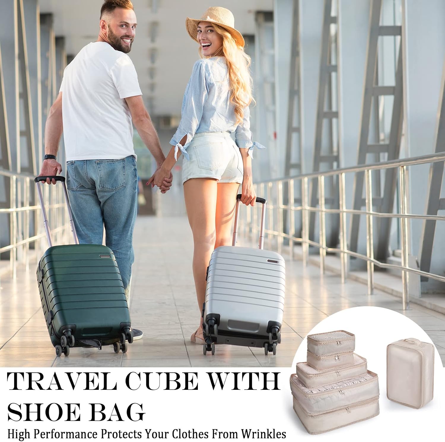 Shappy 12 Set Packing Cubes Luggage Organizer Bags Travel Luggage Suitcases Organizers Luggage Cubes with Shoe Bag - Image 5