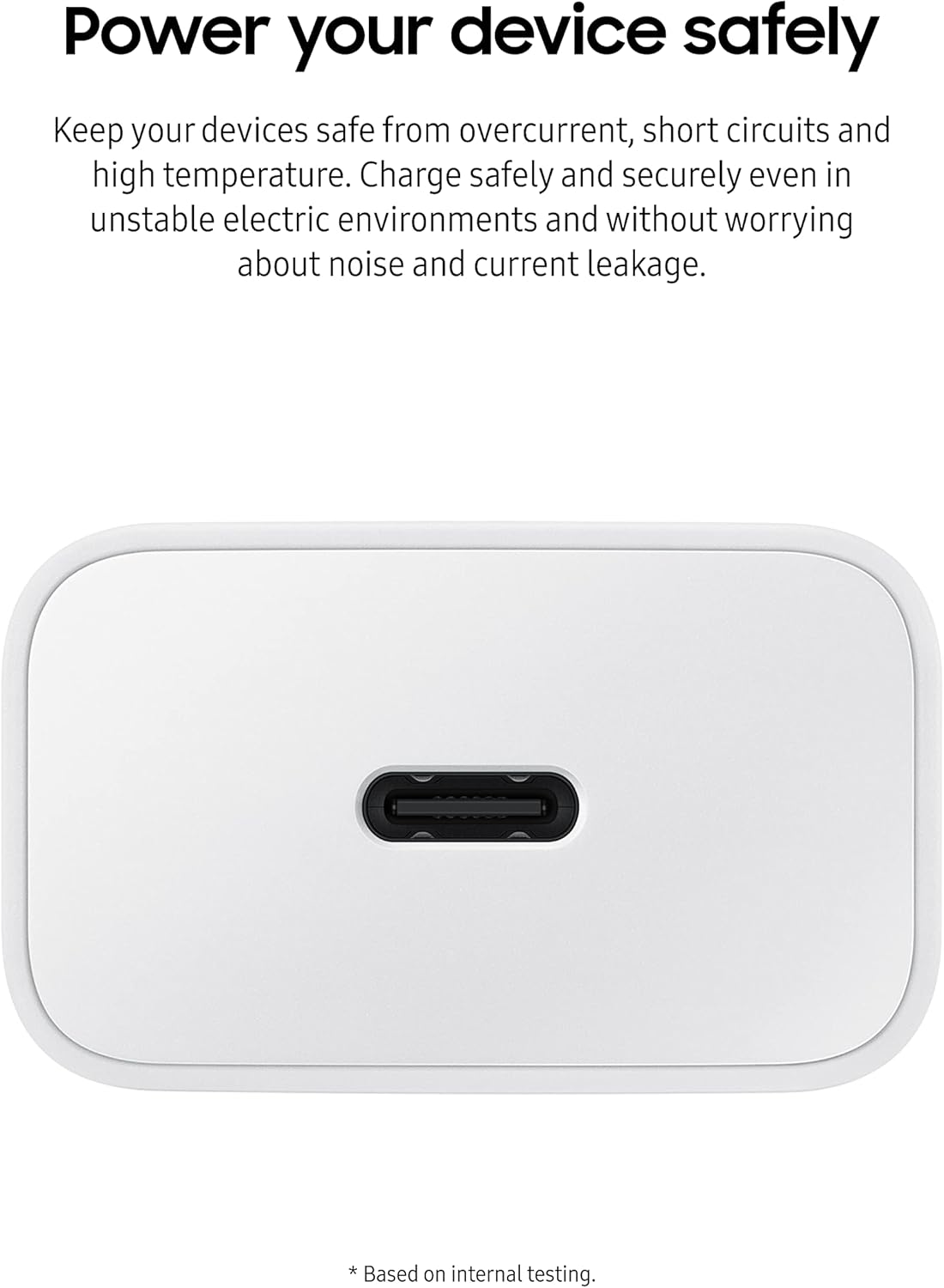 SAMSUNG 15W Wall Charger Type C (USB-C Cable Included), White - Image 4