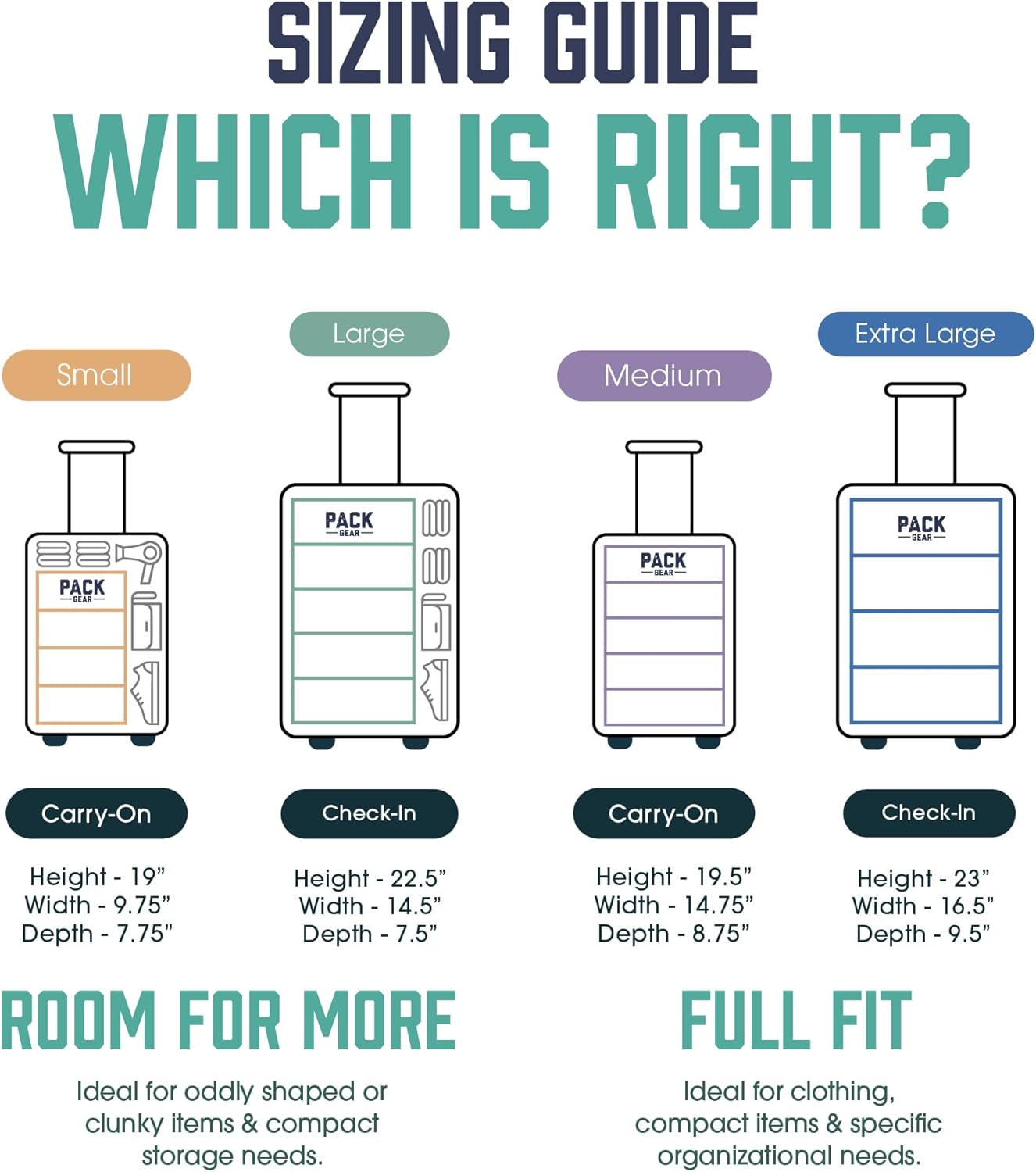 Pack Gear Hanging Suitcase Organizer - Our Large Hanging Luggage Organizer Fits Any Suitcase - Our Packing Cubes For Travel Uses Mesh Windows to Make it Easy to Find your Clothes (Black, L) - Image 7