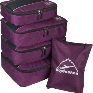 5 Set Packing Cubes for Travel Large Suitcase Luggage Organizer Bags Travel Accessories Vacation 4 Cubes 1 Laundry Pouch Bag