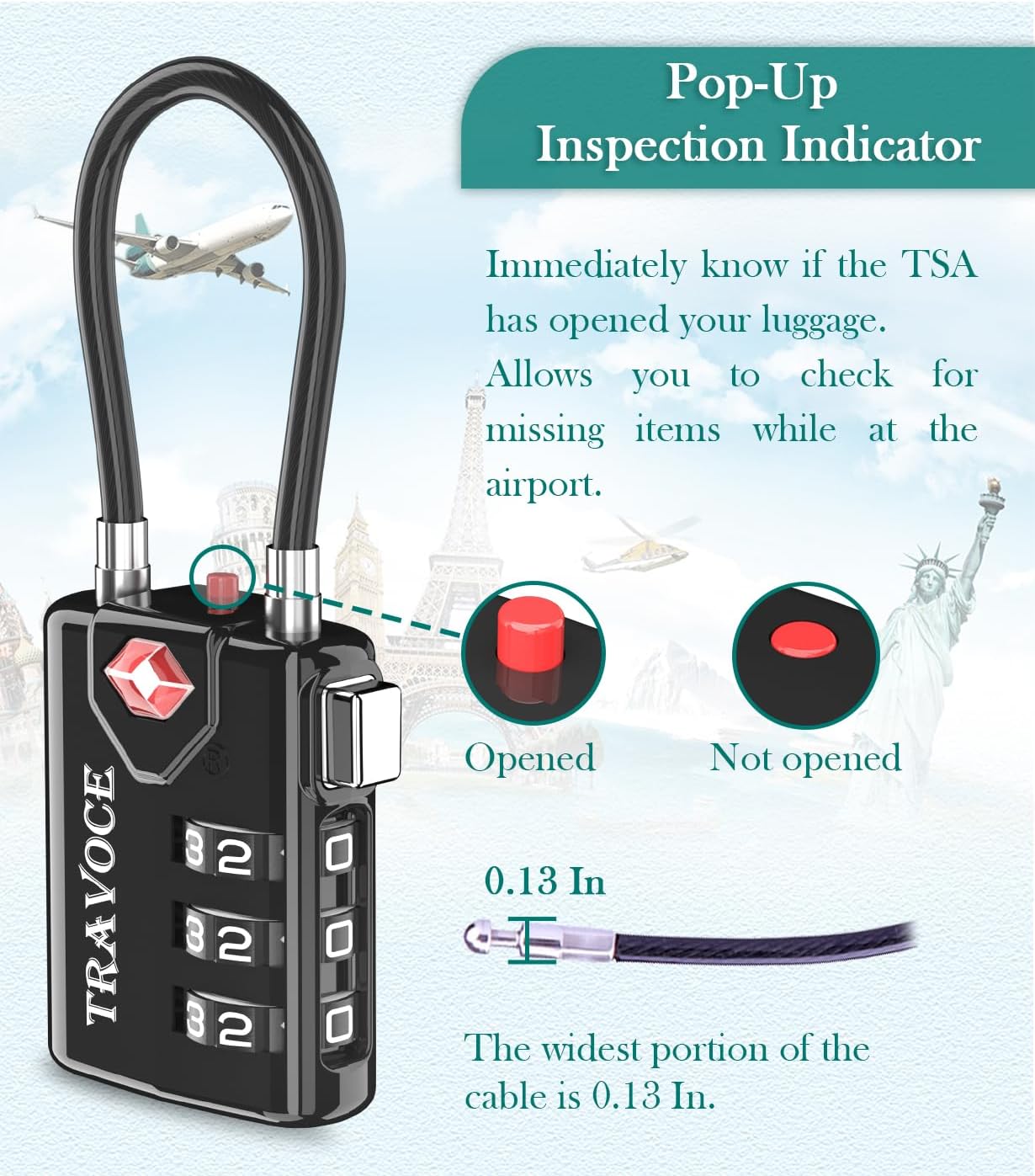 TSA Approved Luggage Locks, Travel Locks Which Also Work Great as Gym Locks, Toolbox Lock, Backpack and More, Black 4 Pack - Image 6