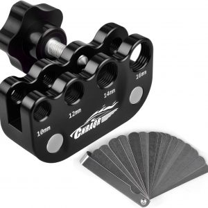 Universal Spark Plug Gap Tool for Most 10mm 12mm 14mm 16mm Spark Plugs with 1 Set Feeler Gauge Black