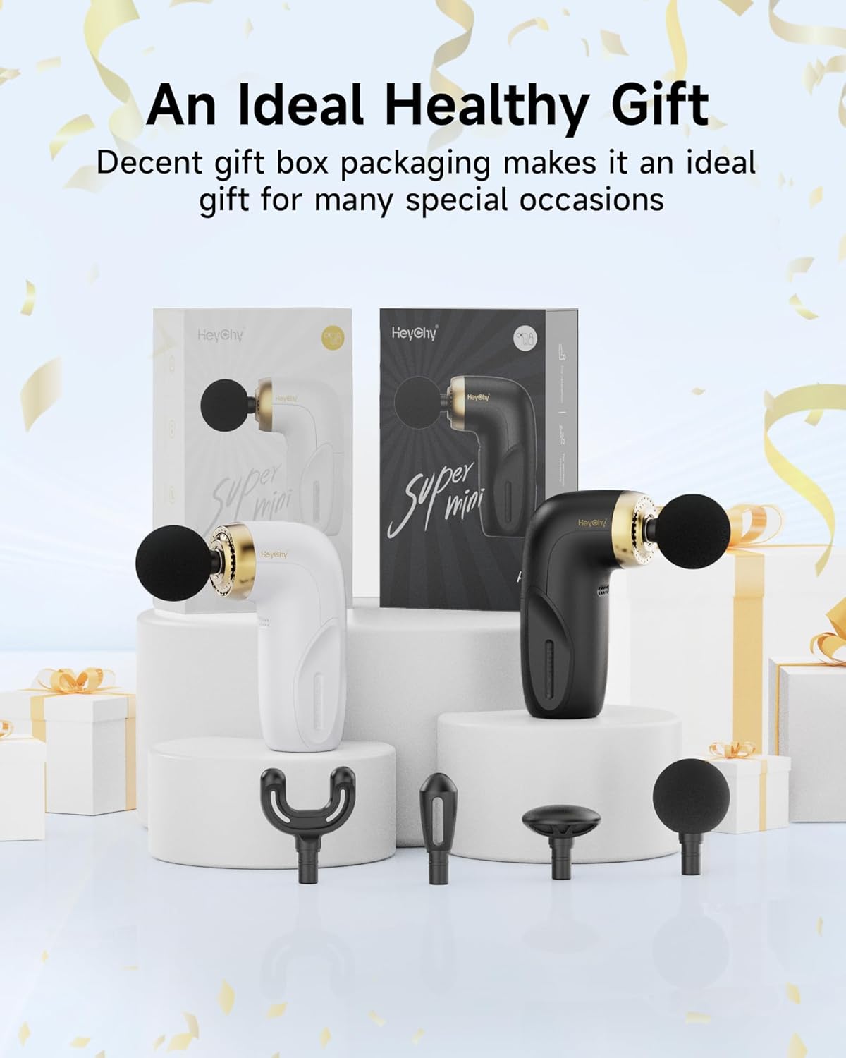 A1 Super Mini Massage Gun, Percussion Deep Tissues Muscle Massager, Travel Massage Gun, Compact Sports Massager, Portable Handheld Massager for Office Gifts for Him/Her, Home, Athletes(Black) - Image 6