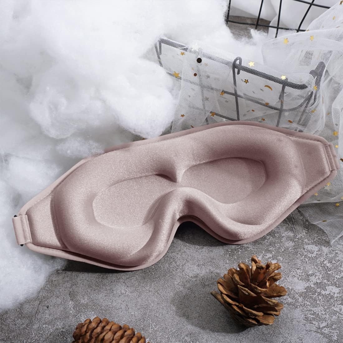 Sleep Mask, 3D Deep Contoured Eye Covers for Sleeping, 99% Block Out Light Eye Mask,Zero Pressure Cup Blindfold for Men Women, with Adjustable Strap for Sleeping, Yoga, Traveling (Pink) - Image 6