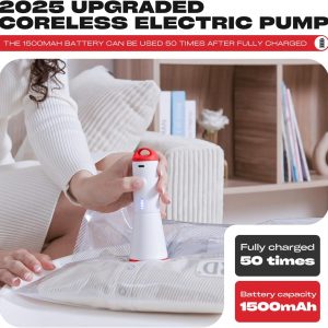 Travel Vacuum Storage Bags with Rechargeable USB Pump, 9 Pack Carry-On Size Compression Packing Bags for Luggage and Suitcase, Space Saver for Clothes and Clothing Travel