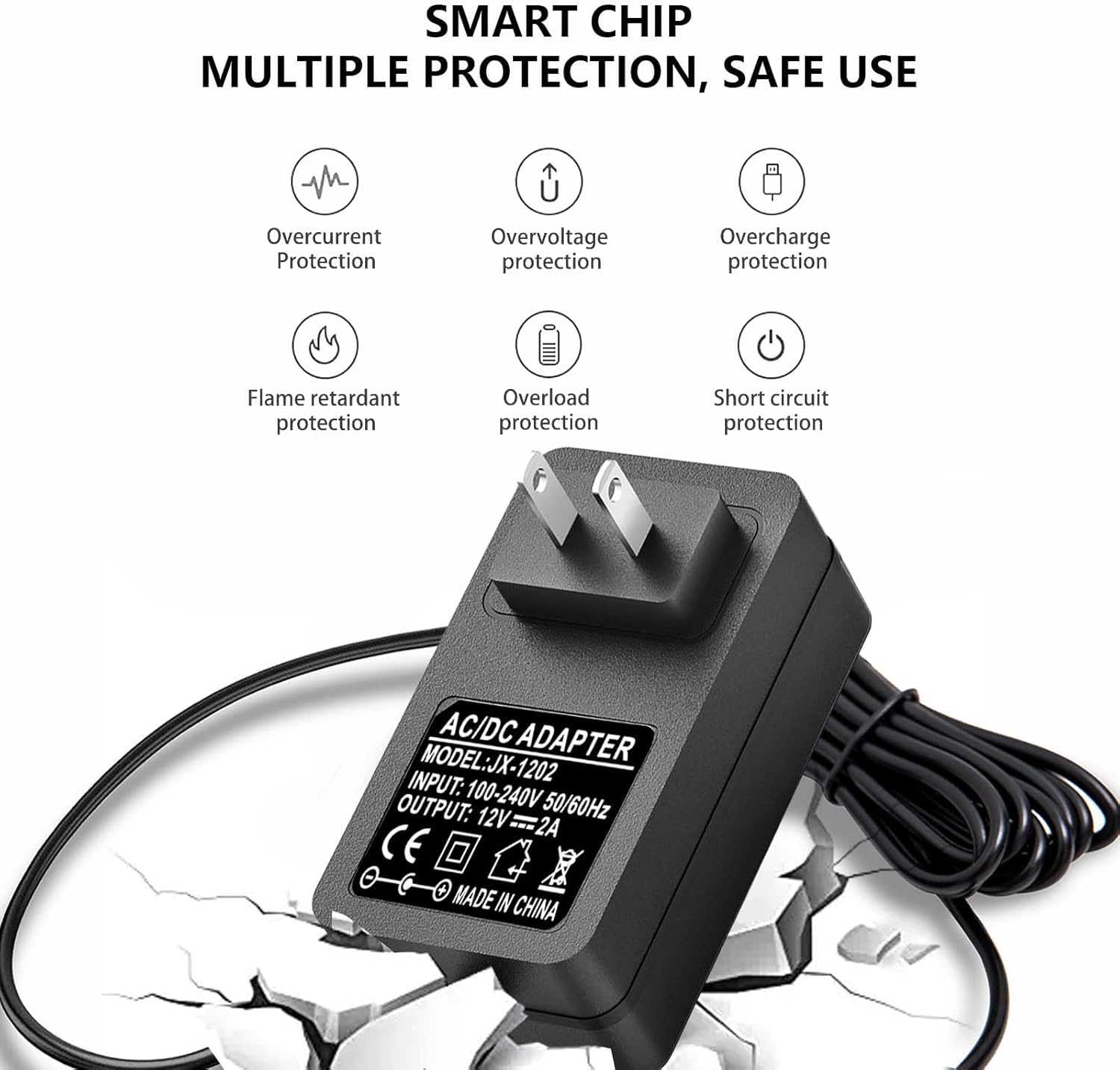 Sylvania 12V AC/DC Portable DVD Player Charger - Power Adapter for 7" to 13.3" Portable DVD Players (6.5Ft) - Image 5