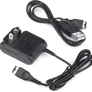 Gameboy Advance SP Charger – AC Wall Adapter & USB Charging Cable Compatible with Nintendo DS/GBA SP Systems, Portable Travel Power Cord for Gaming Accessories