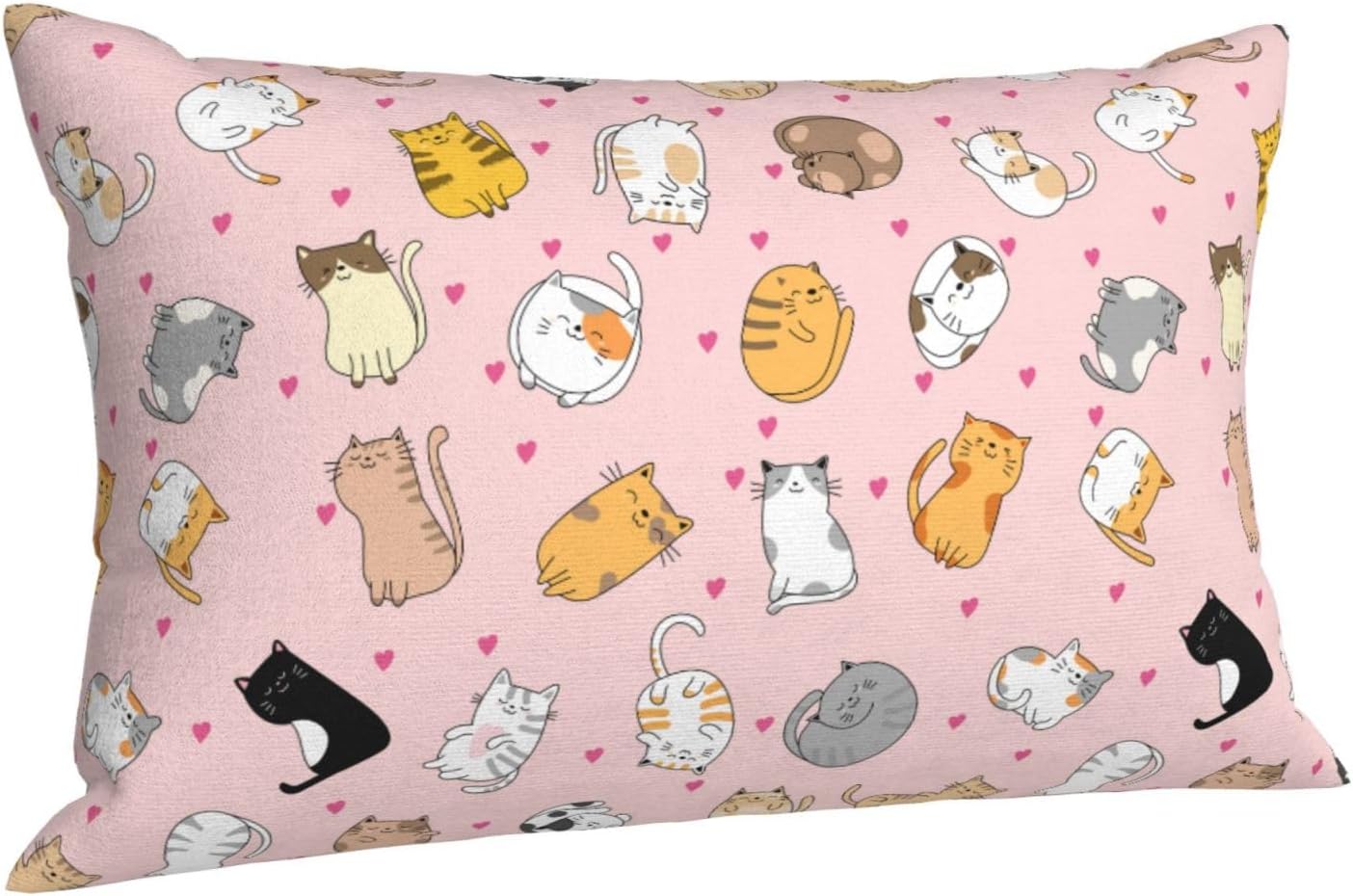 Zminciu Cute Cat Pillow Cover 16"x24" Inch Bed Pillow Pillowcases with Hidden Zipper Lumbar Pillow Case Cushion Queen Size Standard Soft Breathable Rectangular Pillow Covers,for Sofa Couch Bed Decor - Image 4