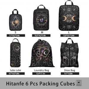 6 Pcs Compression Packing Cubes for Travel, Waterproof Luggage Organizer Washable Storage Bags Set – Packaging Cubes for Backpack Travel and Carry-Ons