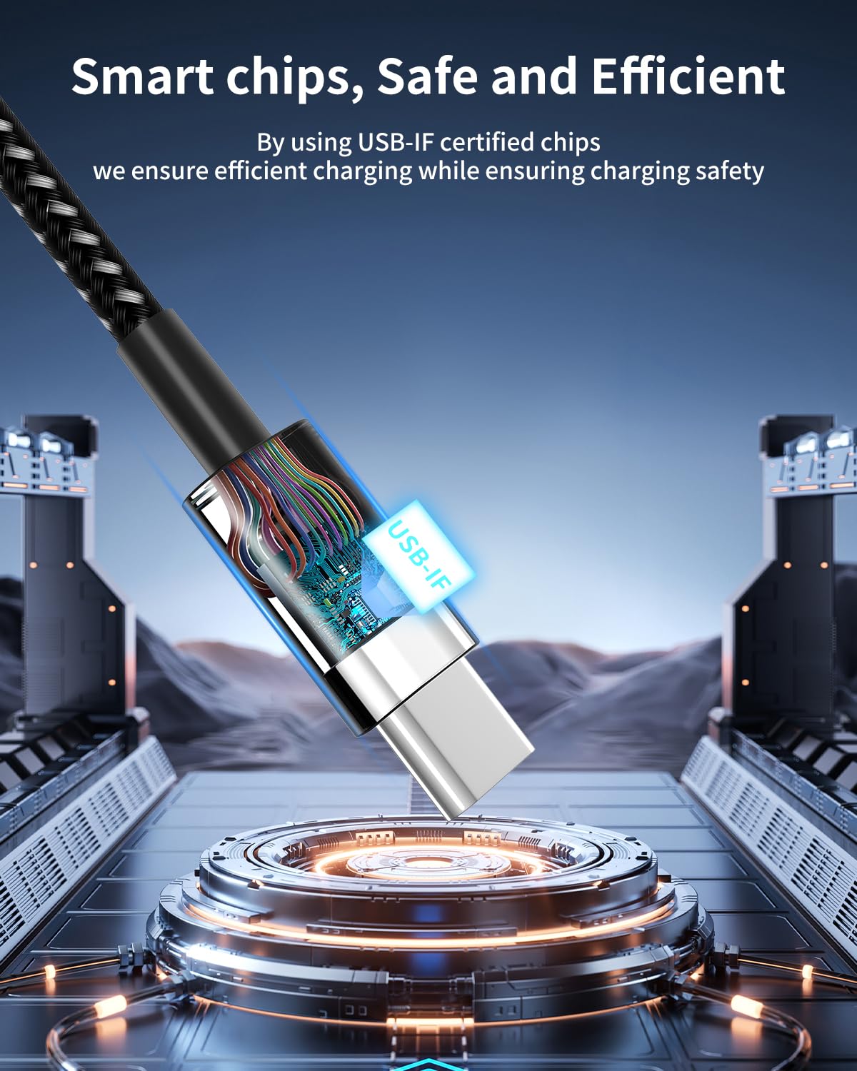 USB C to USB C Cable, 5Pack 6FT 60W(3.1A) Nylon Braided USB C Charger Cable for for iPhone 17/ iPhone 16/16 Plus/16 Pro Max/15/15 Plus/15 Pro Max, MacBook Pro, iPad Pro Air,Samsung S24/S24 Ultra/S23 - Image 5