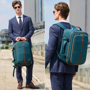 40L Travel Laptop Backpack for Women & Men, Airline Approved Carry On Luggage Overnight Bags, Waterproof Personal Item Bag, Weekender Essentials Backpacks Vacuum Backpack Dark Green