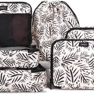 Jadyn Packing Cubes for Travel, 6-Piece Large Packing Cube Organizer Set for Suitcase, Duffel Bag, Luggage, Multiple Sizes Travel Essentials (Desert Foliage)