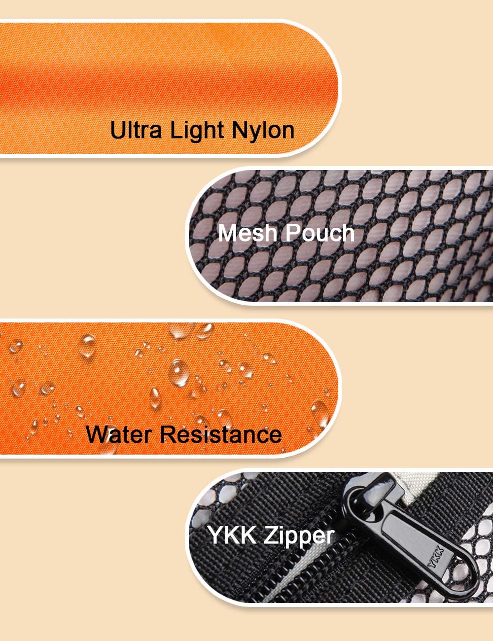 GOX Travel Toiletry Bag Dopp Kit Case for Men Multifunction Packing Organizer Pouch(Orange/Grey) - Image 5