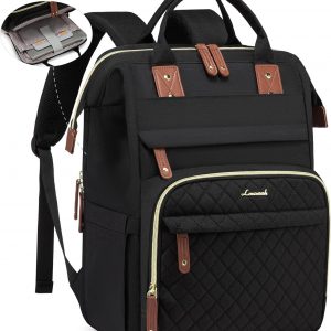 LOVEVOOK Laptop Backpack for Women, 17.3” Waterproof Nurse Bag Teacher Work Backpack Purse for Women, Travel Computer Backpack for College Office Business Ladies