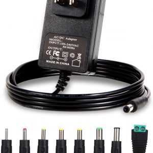 6V Power Supply AC Adapter DC 6Volt Power Adapter Charger DC in 6V Power Cord with 8 Interchangeable Plug for 100mA 300mA 400mA 500mA 600mA 700mA 800mA 900mA 1000mA 1500mA 2000mA Equipment