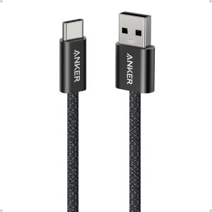 Anker Zolo USB to USB C Cable, Seamless CarPlay Connection Durable and Braided Type C Cable, Premium Look with Slim Connector, for iPhone 17/16 Series, iPad Pro, and More (Black, 3.3FT)