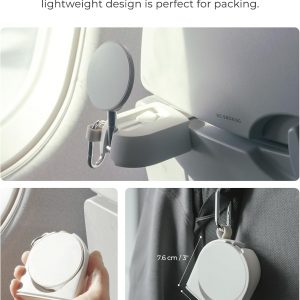 iOttie Treker Travel Essentials Magnetic Airplane Phone Holder with 360° Rotation Swivel Head and Magnetic Ring Adapter for Universal Compatibility with MagSafe, Qi2, iPhone, and Android Smartphones
