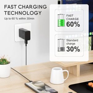 Samsung Adaptive Fast Charging Adapter Quick Charge Charging Block Wall Charger Plug Compatible with Galaxy S25/S25+/S24/S24+/S23/S23+/S22/S22+/S21/S20/S10/S10+/S10e/S9/S9+/S8/Active/Note