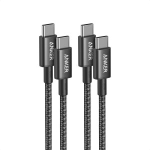 Anker USB C to USB C Cable, 2-Pack 3.3 FT (1 m) Type C 100W Fast Charging Cable for iPhone 17 Series, MacBook Pro 2020, Pixel, and More (Black, Not for Video Output)