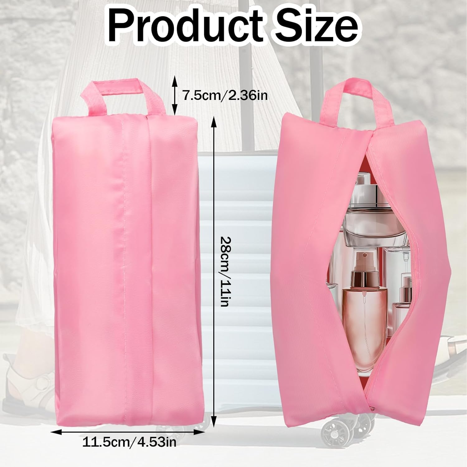 LLMSIX 3pcs Travel Packing Organizers, Travel Socks Organizer Bag, Underwear Bag for Traveling with Zip Handle for Portable Storage Underwear Traveling Essentials - Image 2
